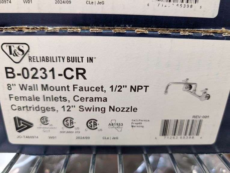T&S Wall mount faucet.