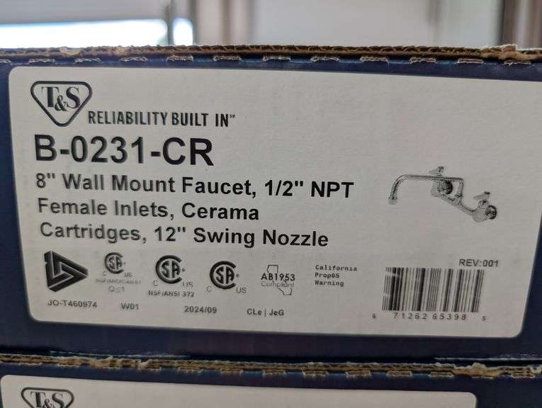 T&S Wall mount faucet.
