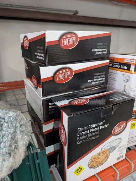 Lot of six Crome plated roll baskets