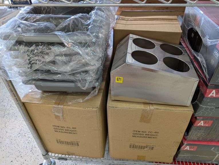 lot of miscellaneous flatware holders.