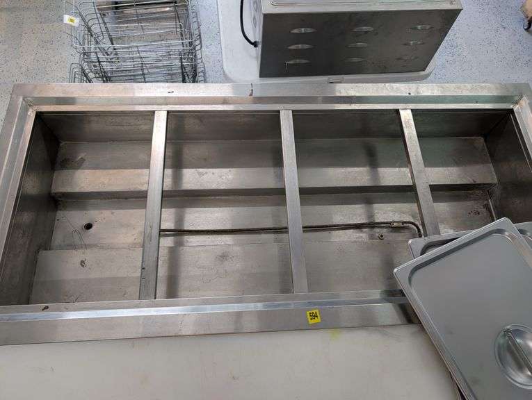Commercial Stainless 4 Well Buffet Serving Table
