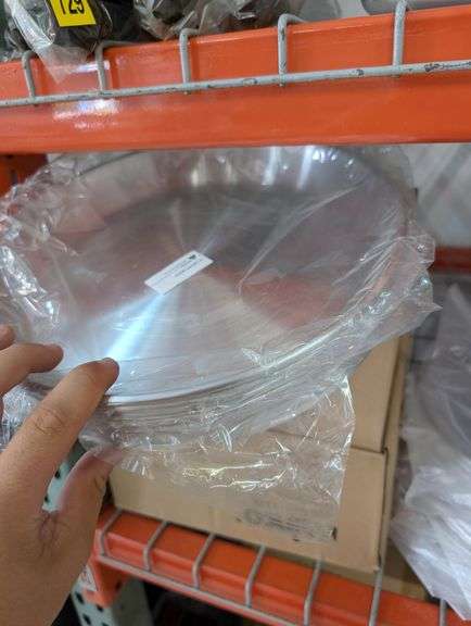 Large lot of various size sized aluminum pizza pans