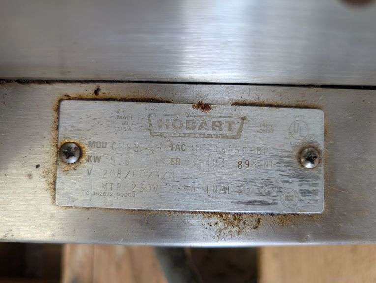 Hobart CN85 convection oven.