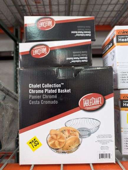 Lot of six Crome plated roll baskets