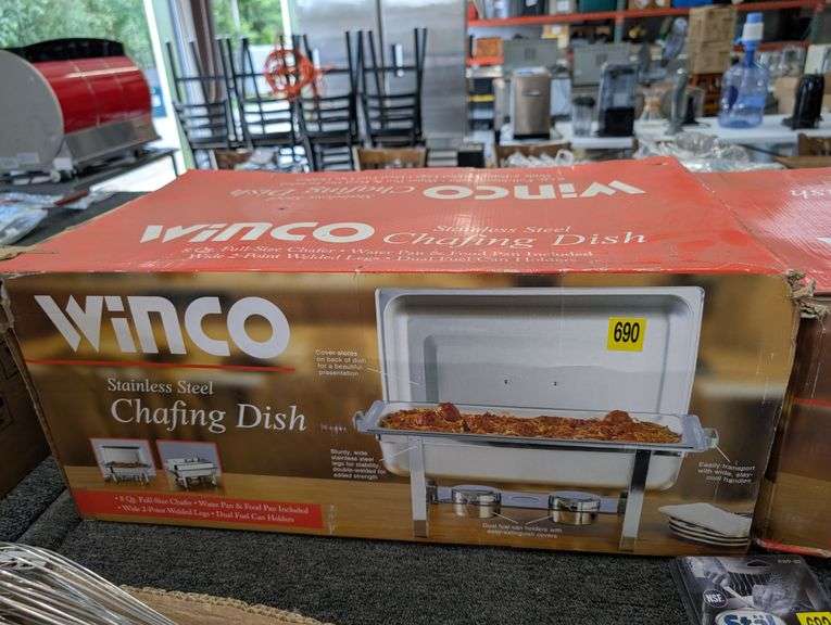Winco commercial stainless chaffer. New with box