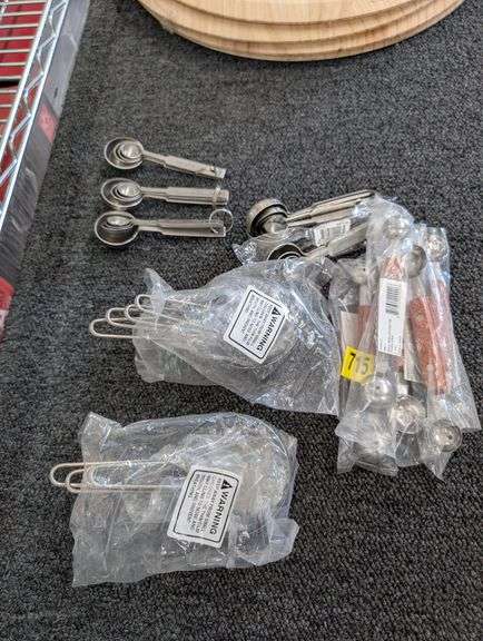 Lot of measuring spoon and measuring cup sets