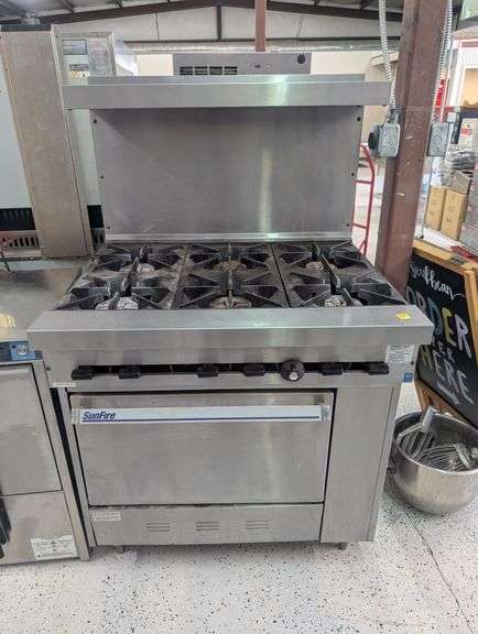 Sunfire S-6-26 Natural Gas 6 Burner Range