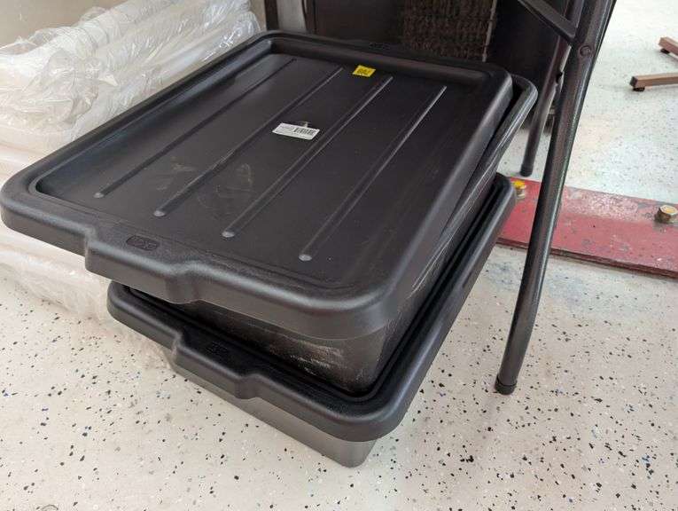 Lot of two black cover bus boxes