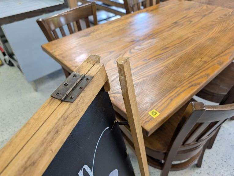 Lot of two hinged chalkboard signs