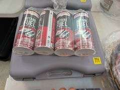 Chef Master butane stove with four fuel canisters