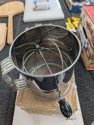 Lot of two 8 cup rotary sifters with sifting pan