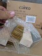 Lot of 36 Winco grill bricks and two 8" brass brush/scrapers
