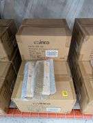 Lot of 36 Winco grill bricks and two 8" brass brush/scrapers