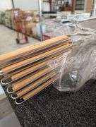 A lot of six 10 inch Winco strainers