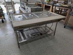 Commercial Stainless 4 Well Buffet Serving Table