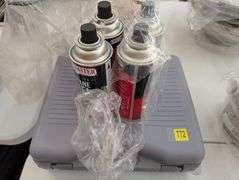 Chef Master butane stove with four fuel canisters