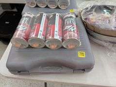 Chef Master butane stove with four fuel canisters