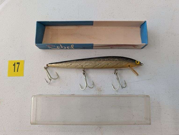Vintage Rebel 301-SW Fishing Lure with Original "Flag" Box