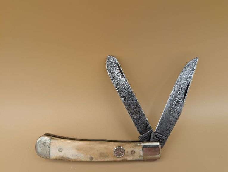 Boker Damascus II folding knife with box