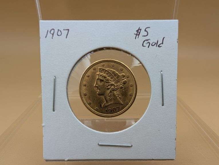 1907 $5 Liberty Head Gold Piece