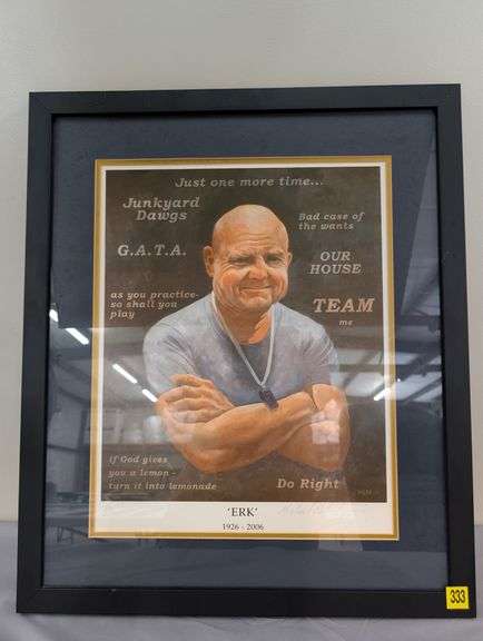 Framed "Erk" by Michael G. Montgomery. 34/200 Artist Proof