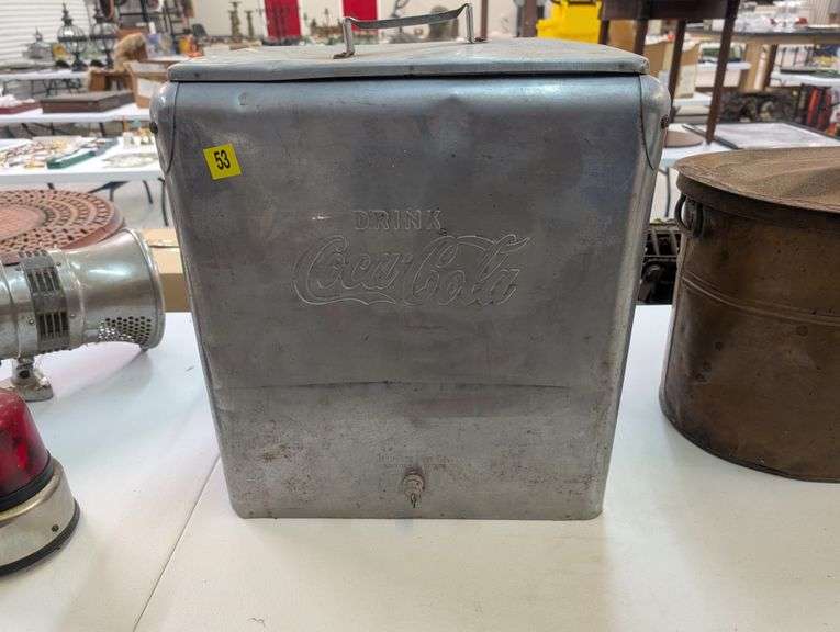 Vintage Metal Coca Cola Cooler. 17x12x19