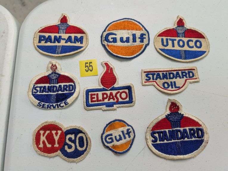 Lot of 9 Vintage Gas Station Attendant Patches