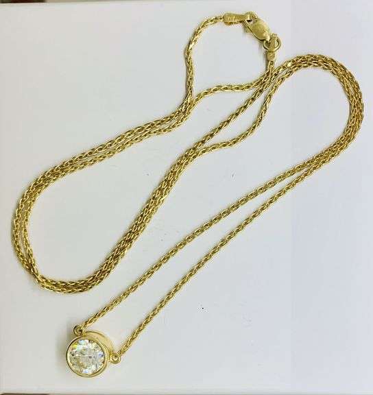UNK 2.04ct Diamond 14K Gold Necklace