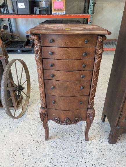 Modern wooden jewelry cabinet. 19x13x40