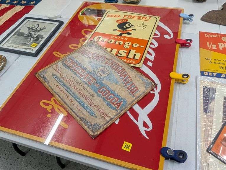 Edp Signs Reproduction Coca Cola, Orange Crush and Hershey Signs - Longleaf Solutions