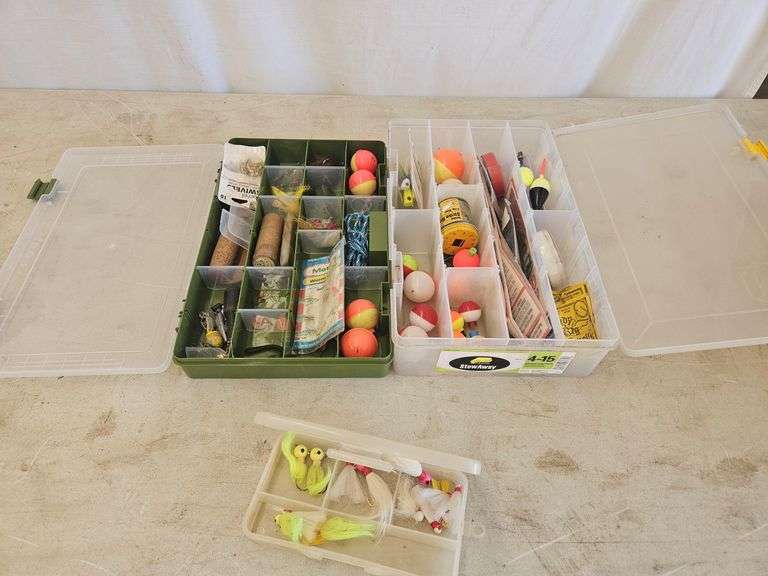 Fishing Lures in Tackle Organizers Lee Real Estate & Auction Service