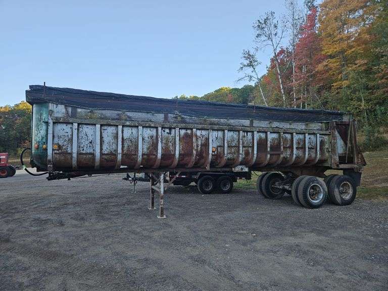 1963 Frue Hydraulic End Dump Grain Semi Trailer