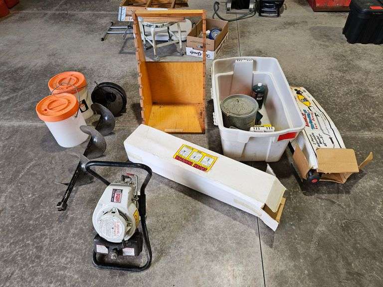 Ice fishing equipment Lee Real Estate & Auction Service