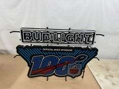 Bud Light 100 Year NFL Neon Lighted Sign