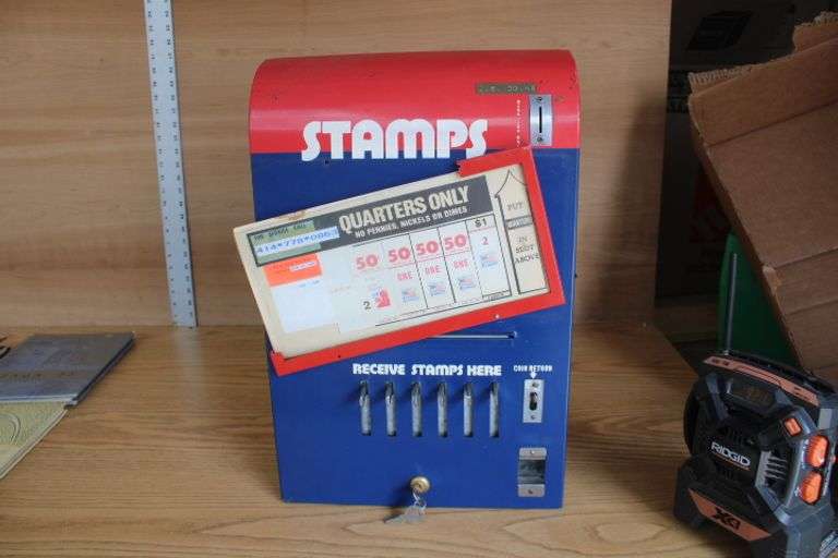 Wall mount metal stamp dispenser