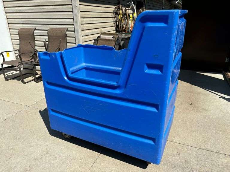 Blue Container on Wheels