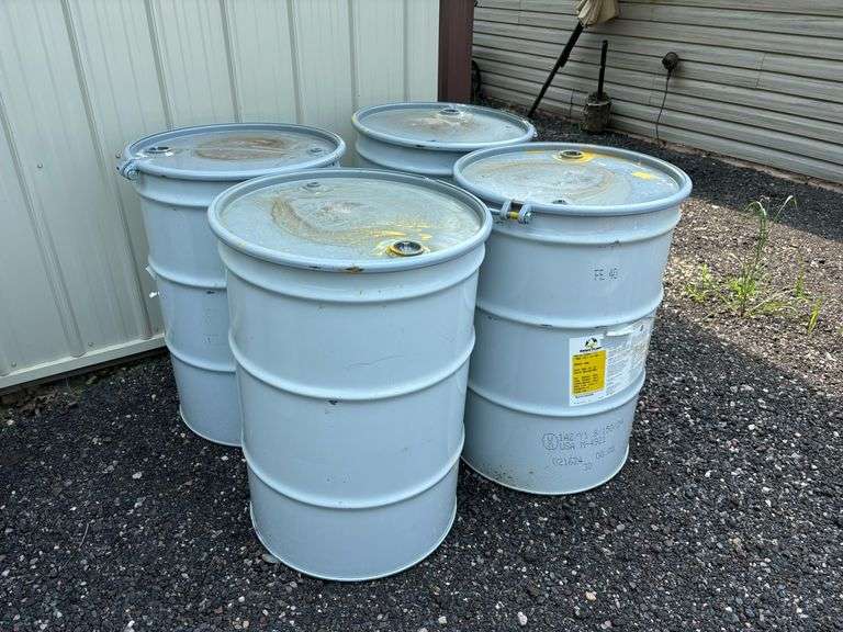(4) Metal 55-Gallon Barrels w/ Lids