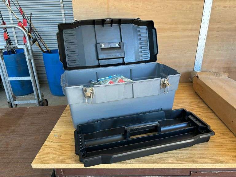 Plastic Tool Box w/ Boat Trim Grease