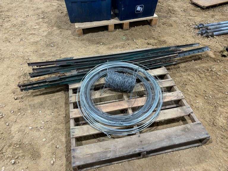 (11+/-) Fence Posts & Wire