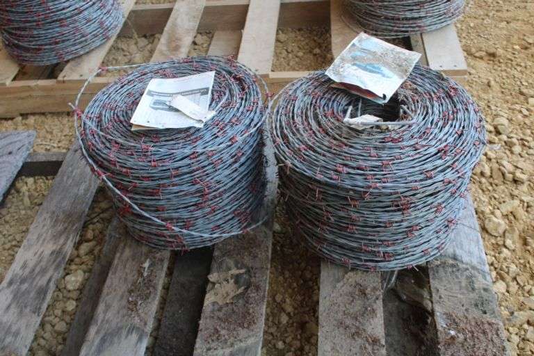 2 new rolls of barbed wire