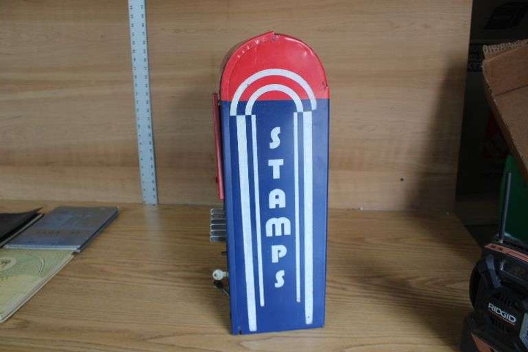 Wall mount metal stamp dispenser