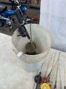 Ice Fishing Poles, Minnow Bucket & Tip Up