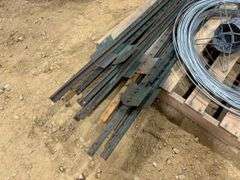 (11+/-) Fence Posts & Wire