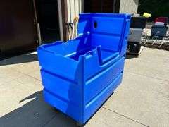 Blue Container on Wheels
