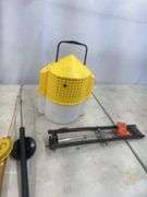 Ice Fishing Poles, Minnow Bucket & Tip Up