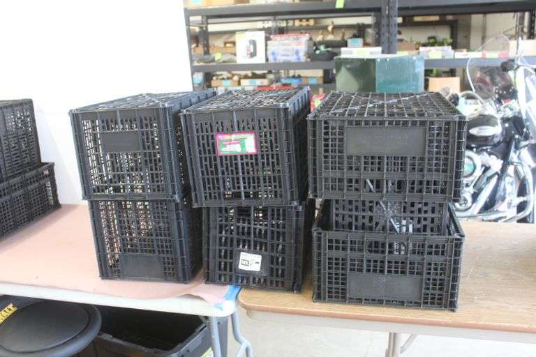 11 plastic crates