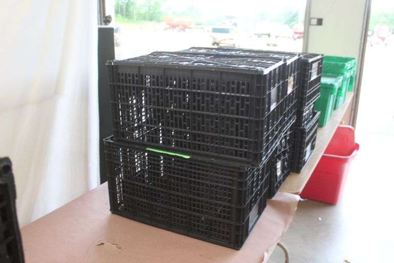 11 plastic crates