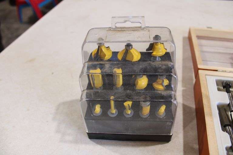12 pc. router bit set & PC forstner bit set - Lee Real Estate & Auction ...