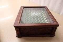 US State Quarter collection w/display case