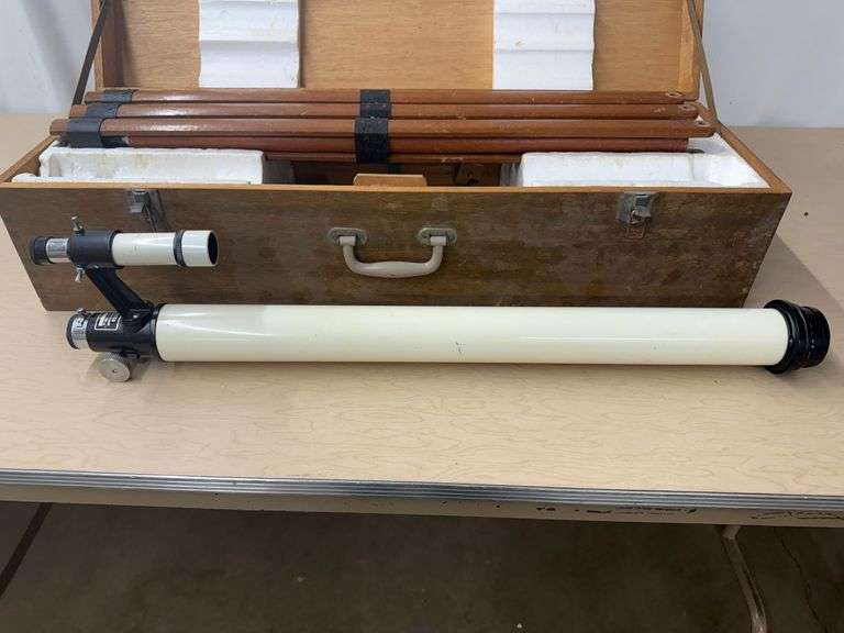 Vintage Tasco Telescope w/ Wooden Case